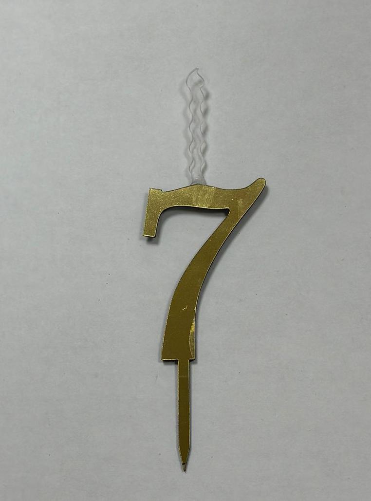 Топпер свеча цифра "7"