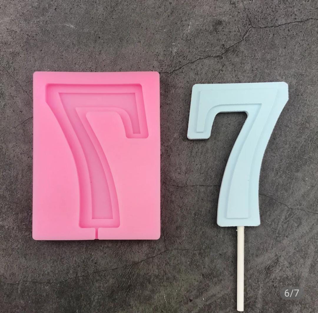 Молд силиконовый для леденцов и шоколада "Цифра №7"
