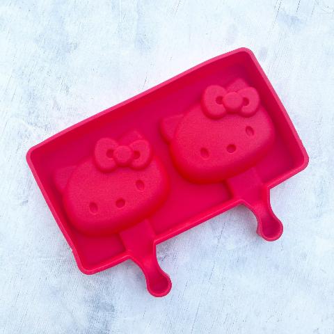 Форма силиконовая для мороженого "Hello Kitty" 2 ячейки