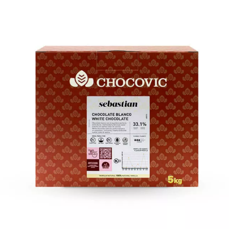 Каллебаут шоколад белый Chocovic Sebastian 33.1% 5 кг