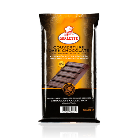 Кувертюр темный шоколад Extra 55%, 2.5кг