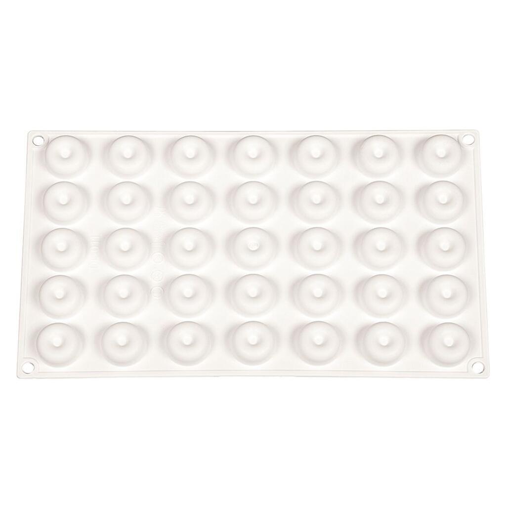 Форма силиконовая для мармелада "Пончики мини" 35 ячеек