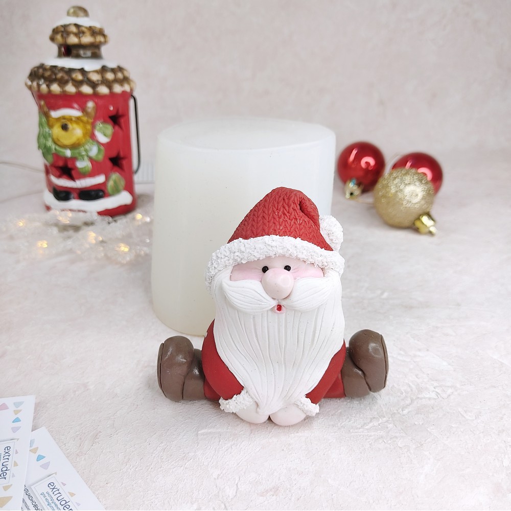 Молд силиконовый "Дед Мороз борода из ваты" 8.5*8.5см